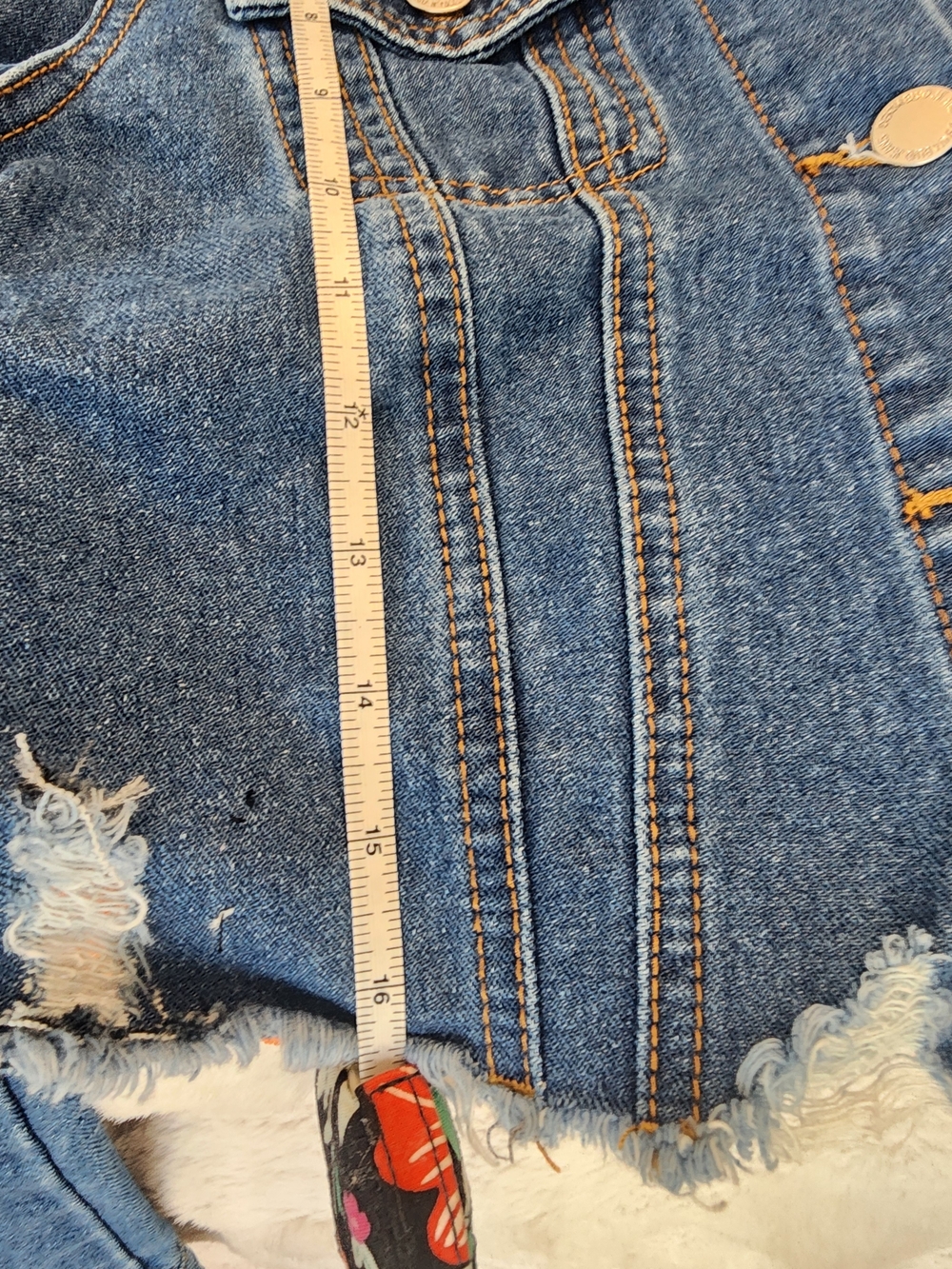 Floral Embroidered Sheer-Back Denim Jacket - Multicolor - Picture 3 of 9